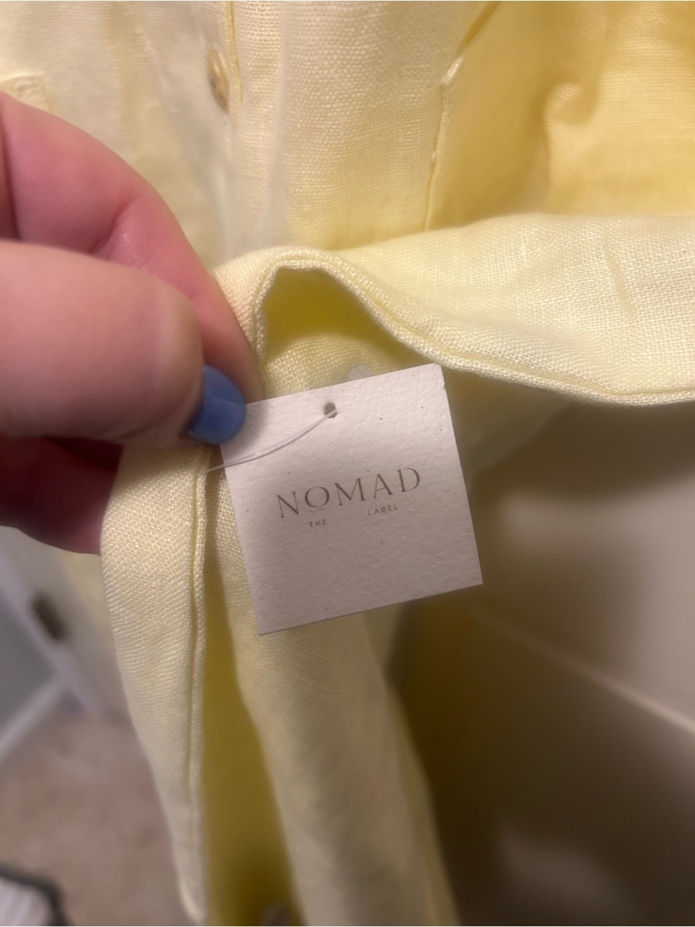 Nomad The Label Sleeveless V-Neck Wide-Leg Jumpsuit in Pale Yellow NWT - Picture 10 of 10